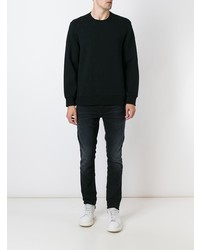 schwarzes besticktes Sweatshirt von Neil Barrett