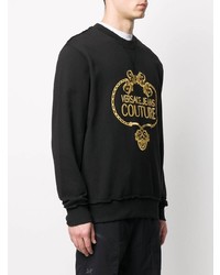 schwarzes besticktes Sweatshirt von VERSACE JEANS COUTURE