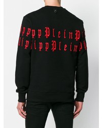 schwarzes besticktes Sweatshirt von Philipp Plein