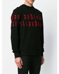 schwarzes besticktes Sweatshirt von Philipp Plein