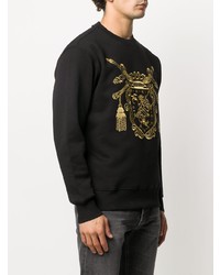 schwarzes besticktes Sweatshirt von VERSACE JEANS COUTURE