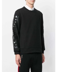 schwarzes besticktes Sweatshirt von Moncler