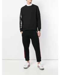 schwarzes besticktes Sweatshirt von Moncler