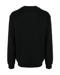 schwarzes besticktes Sweatshirt von Moschino