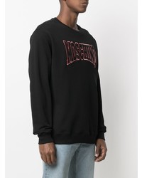 schwarzes besticktes Sweatshirt von Moschino