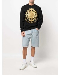 schwarzes besticktes Sweatshirt von VERSACE JEANS COUTURE