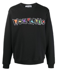 schwarzes besticktes Sweatshirt von Moschino