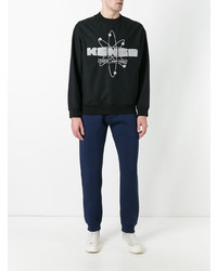 schwarzes besticktes Sweatshirt von Kenzo