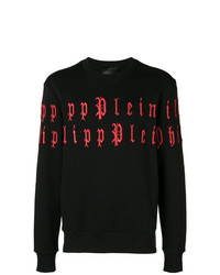 schwarzes besticktes Sweatshirt von Philipp Plein