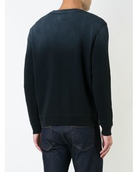 schwarzes besticktes Sweatshirt von Kent & Curwen