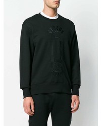 schwarzes besticktes Sweatshirt von Versus