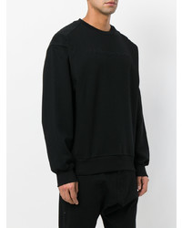 schwarzes besticktes Sweatshirt von Juun.J