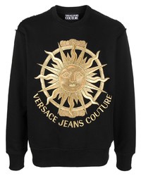 schwarzes besticktes Sweatshirt von VERSACE JEANS COUTURE