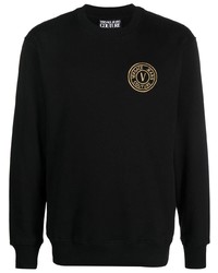 schwarzes besticktes Sweatshirt von VERSACE JEANS COUTURE