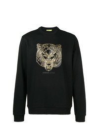 schwarzes besticktes Sweatshirt von Versace Jeans