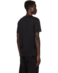 schwarzes besticktes T-Shirt mit einem Rundhalsausschnitt von Dolce & Gabbana