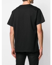 schwarzes besticktes T-Shirt mit einem Rundhalsausschnitt von Givenchy