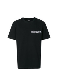 schwarzes besticktes T-Shirt mit einem Rundhalsausschnitt von Calvin Klein 205W39nyc