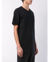 schwarzes besticktes T-Shirt mit einem Rundhalsausschnitt von 11 By Boris Bidjan Saberi