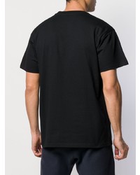 schwarzes besticktes T-Shirt mit einem Rundhalsausschnitt von Carhartt WIP