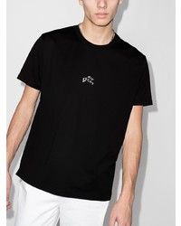 schwarzes besticktes T-Shirt mit einem Rundhalsausschnitt von Givenchy