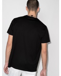 schwarzes besticktes T-Shirt mit einem Rundhalsausschnitt von Givenchy