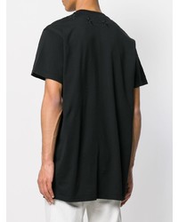 schwarzes besticktes T-Shirt mit einem Rundhalsausschnitt von Givenchy