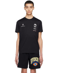 schwarzes besticktes T-Shirt mit einem Rundhalsausschnitt von Givenchy