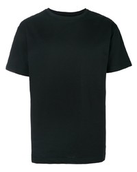 schwarzes besticktes T-Shirt mit einem Rundhalsausschnitt von Intoxicated