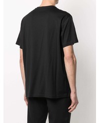 schwarzes besticktes T-Shirt mit einem Rundhalsausschnitt von Givenchy