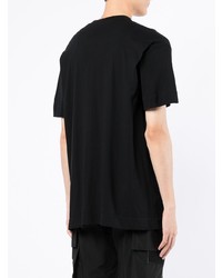 schwarzes besticktes T-Shirt mit einem Rundhalsausschnitt von Givenchy