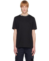 schwarzes besticktes T-Shirt mit einem Rundhalsausschnitt von Missoni