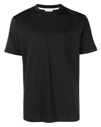 schwarzes besticktes T-Shirt mit einem Rundhalsausschnitt von Norse Projects