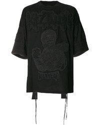 schwarzes besticktes T-shirt von Kokon To Zai