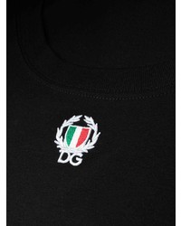 schwarzes besticktes Trägershirt von Dolce & Gabbana