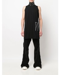 schwarzes besticktes Trägershirt von Rick Owens