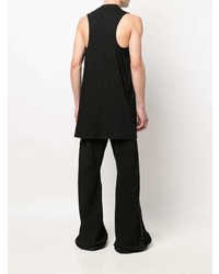 schwarzes besticktes Trägershirt von Rick Owens