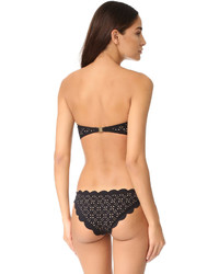 schwarzes Bikinioberteil mit geometrischem Muster von Marysia Swim