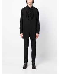 schwarzes Businesshemd von Yohji Yamamoto