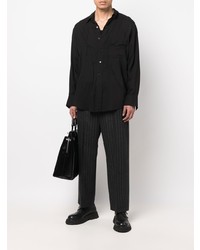 schwarzes Businesshemd von Yohji Yamamoto