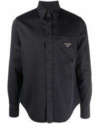 schwarzes Businesshemd von Prada
