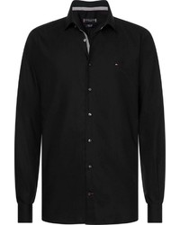 schwarzes Businesshemd von Tommy Hilfiger Tailored