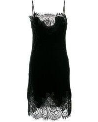 schwarzes Camisole-Kleid aus Baumwolle
