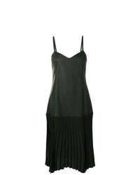 schwarzes Camisole-Kleid aus Leder von Drome
