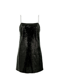 schwarzes Camisole-Kleid aus Pailletten von Laneus