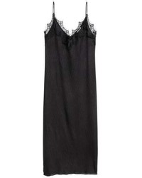 schwarzes Camisole-Kleid aus Spitze
