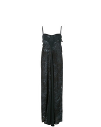 schwarzes Mit Batikmuster Camisole-Kleid