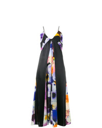 schwarzes Camisole-Kleid mit Blumenmuster von Christopher Kane