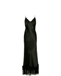 schwarzes Camisole-Kleid mit Rüschen von Romance Was Born