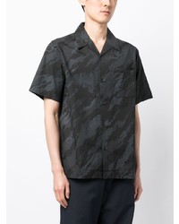 schwarzes Camouflage Kurzarmhemd von Maharishi